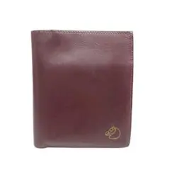 HERMES エルメス 二つ折り財布 ボルドー ホース 馬 レザー ボルドー