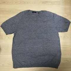 【XL／SHIPS】半袖サマーニット　ブルー