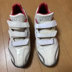 asics 野球用シューズ 28.0 cm ホワイト/レッド