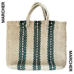 MARCHER ストライプ かごバッグ