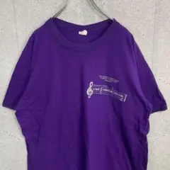 USA製　パープル　ハイスクール　音符　イベント　ビックサイズTシャツ 2XL