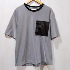 STUDIOUS ステュディオス ジャガードレザー ZIP S/S TEE