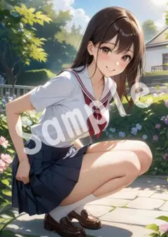 JK アニメ ファンアート A4 ポスター イラスト ★00045817
