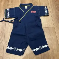 ネイビー甚平 花火デザイン 80センチ