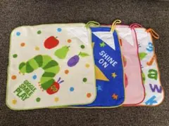 はらぺこあおむし　ループ付き　タオルセット　4枚　カラフル