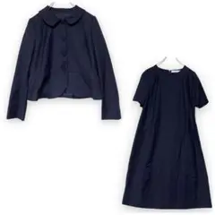 ワコール マタニティセットアップ ジャケット×ワンピース M ネイビー 日本製
