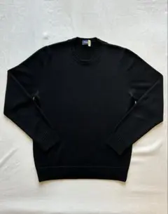 【美品クリーニング済】DRUMOHRドルモアブラックウールリブクルーネック46