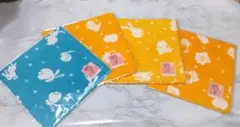 【新品】綿100%4枚セット ウサギ カエル