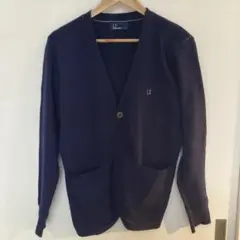 【美品】FRED PERRY ネイビー カーディガン M