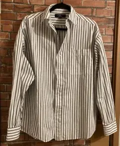 ビッグシルエット シャツ WHITE/BLACK M 値下げ