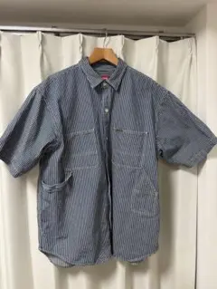 Supreme ストライプ ワークシャツ Lサイズ　25ss