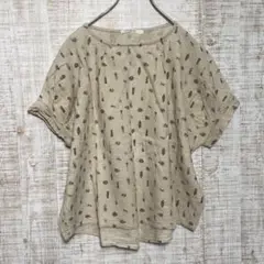 SUN VALLEY 　レディース　トップス　半袖シャツ　麻混　s365h285