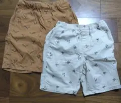 ユニクロ　ハーフパンツ 2点セット　130 綿100%