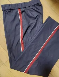 お値下げ★ZARA ダークブラウン サイドストライプ カジュアルパンツ XS