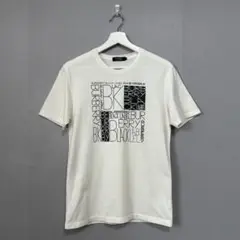 《BURBERRY BLACK LABEL》 (2) ロゴプリントTシャツ 白