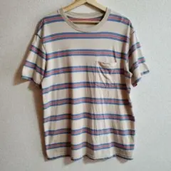 ギャップ　ボーダーTシャツ　ベージュ　M