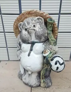 希少／信楽焼／ 白たぬき／ 置物 ／ 骨董／アンティーク／ヴィンテージ／30cm 希少／信楽焼／ 白たぬき／ 置物 ／ 骨董／アンティーク