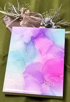 アルコールインク アート 木製パネルF0 レジン仕上げ