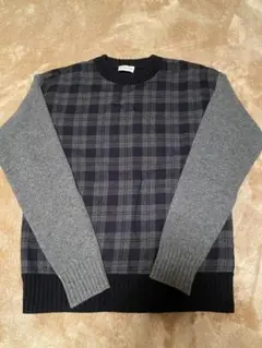 moncler チェックニット
