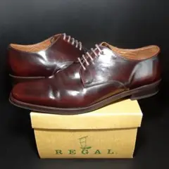 REGAL プレーントゥ 外羽根式 革靴 ブラウン 赤茶 リーガル