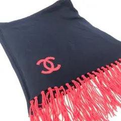 【美品】シャネル カシミヤ ココマーク 大判マフラー