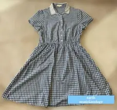 【アースミュージック&エコロジー】　ギンガムチェックワンピース ☆美品☆