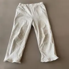 samansa Mos2 グレー系チェック フレアパンツ120cm