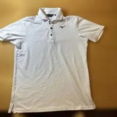 Mizuno ゴルフシャツ XL ホワイト チェック柄