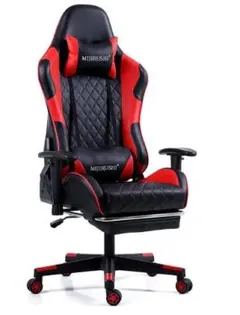 新品 訳ありゲーミングチェア 黒赤