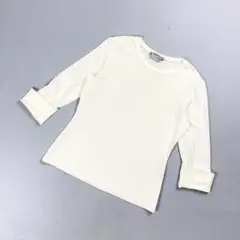 SPORTMAX 袖ロールアップカットソー イタリア製白 サイズL*CD1184