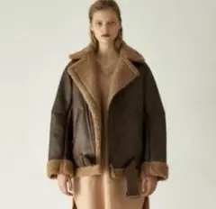 即日発送 moussy フェイクレザーアウター