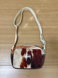 stussy canvas side pouch cowhide