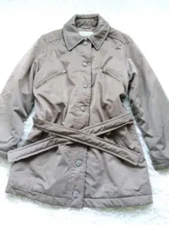 Max Mara ジャケット ハーフコート 白タグ 光沢 ベージュ系 42