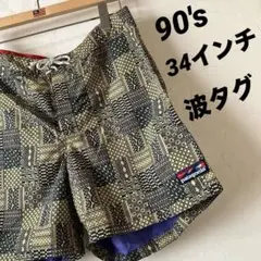 Patagonia パタゴニア　ボードショーツ90's Lサイズ　総柄　レア柄