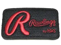 ローリングス ラベル 黒台 X 赤文字 RAWLINGS asics レッド