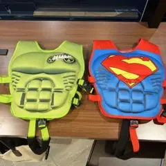 スーパーヒーロー柄 水泳用ベスト（Lサイズ・子供用）2点セット／単品可