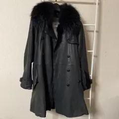 アヴィレックス 本革レザーコート ファー