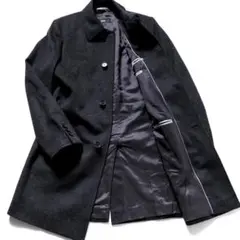 【極美品!!】ヒューゴボス カシミア混 コート 黒 48 L