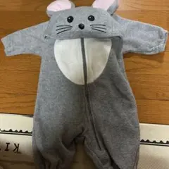 ネズミキャラクター フリースロンパース 60