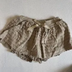 美品FITHフリル付きベージュ カボチャパンツ
