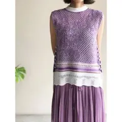 美品 Mame Kurogouchi Sleeveless Scala Knit