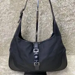 美品 グッチ ハンドバッグ ホーボー ブラック ジャッキー