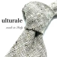 【極美品】ulturale ネクタイ 新品同様 麻 ストライプ お洒落 レトロ