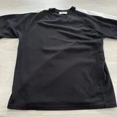 monkey time 黒 ラグランスリーブ Tシャツ