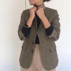タグ付き未使用❣️マディソンブルー ウールリネン ジャケット ツイード M