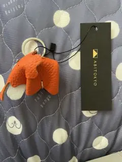 ABITOKYO 本革象型レザーキーホルダー オレンジ