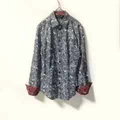 新品✨ ポールスミスブラック 長袖 シャツ ブラウス 総柄 L 40