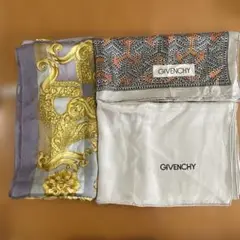 【訳あり】ブランドスカーフ　3枚セット　GIVENCHY2枚、LANSETTI