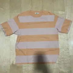 UNIQLO U オレンジ ストライプ Tシャツ XL