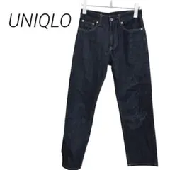 UNIQLO【28インチ】ダークブルー ストレートデニム